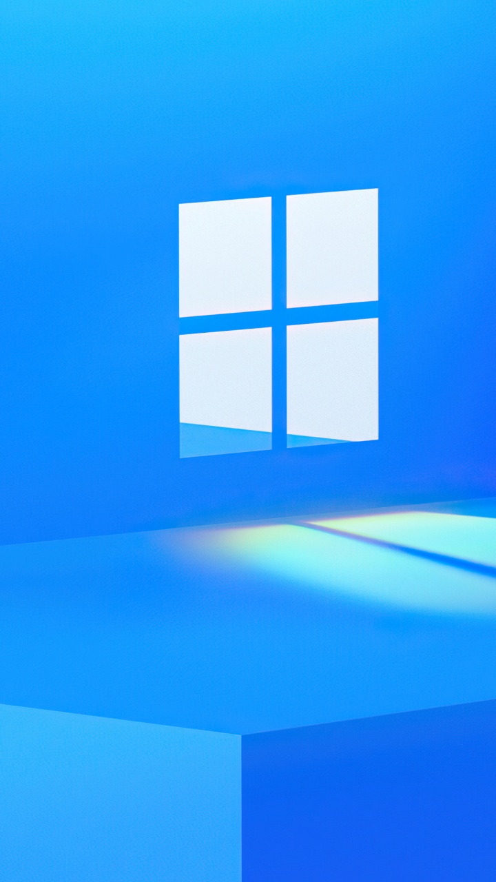 Windows 11 Wallpaper 4K, Stock, Official, Blue background, Windows logo